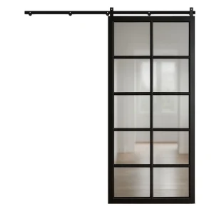 10 Pane Steel Sliding Barn Door