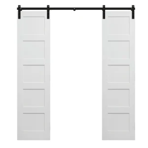 5 Panel Double Sliding Barn Door
