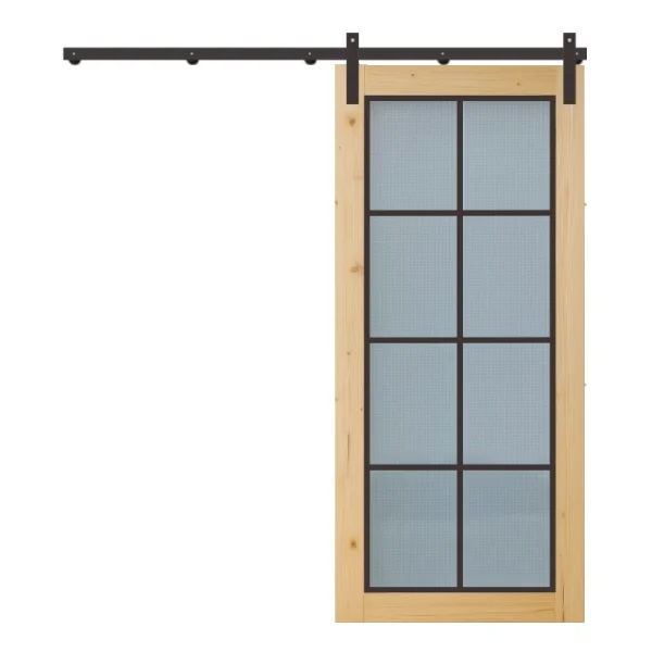 8 Glass Sliding Barn Door