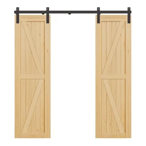 Double V Shape Sliding Barn Door