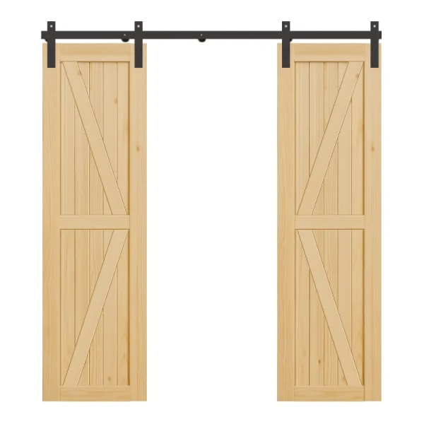Double V Shape Sliding Barn Door