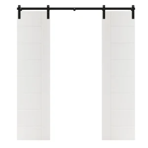 Minimalist Groove Double Sliding Barn Door