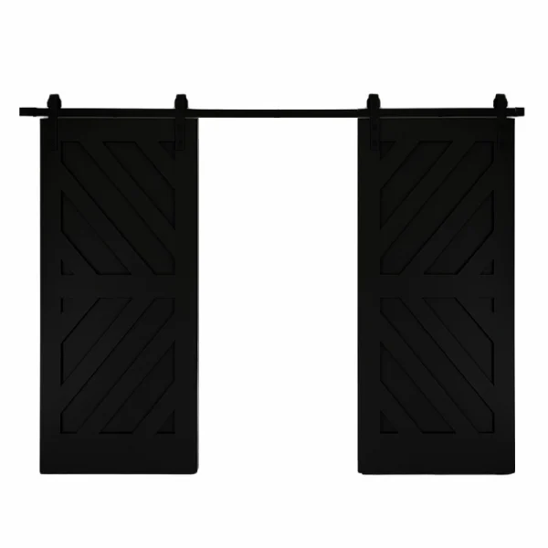 diagonal double sliding barn door