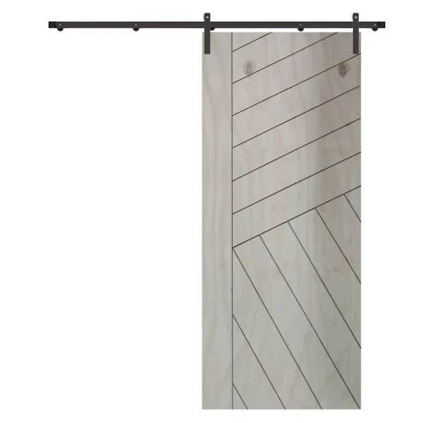 Diagonal Pine Barn Door | 930x2100mm | Track Kit Included