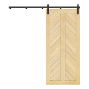 herringbone sliding barn door