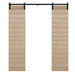 horizontal Slat double sliding barn door