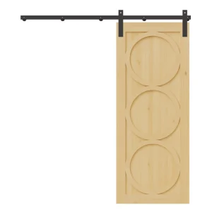 Triple Circle Panel Sliding Barn Door